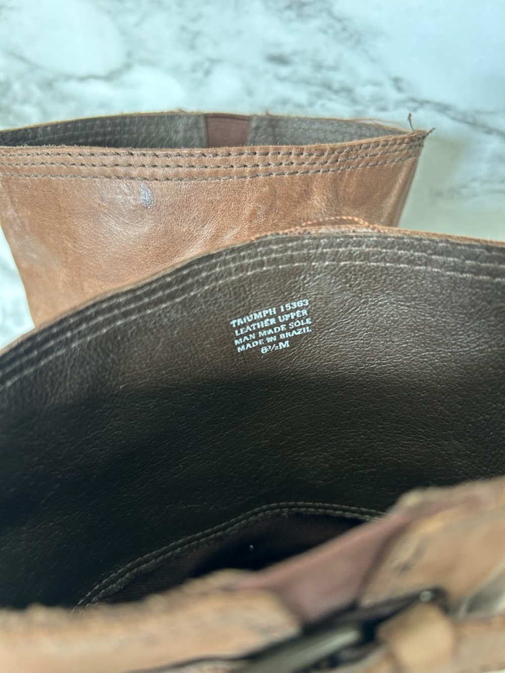 Matisse | women’s size 6.5 leather Boots slouchy, distressed buckle moto style - Picture 9 of 13